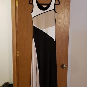 Calvin Klein color block maxi dress